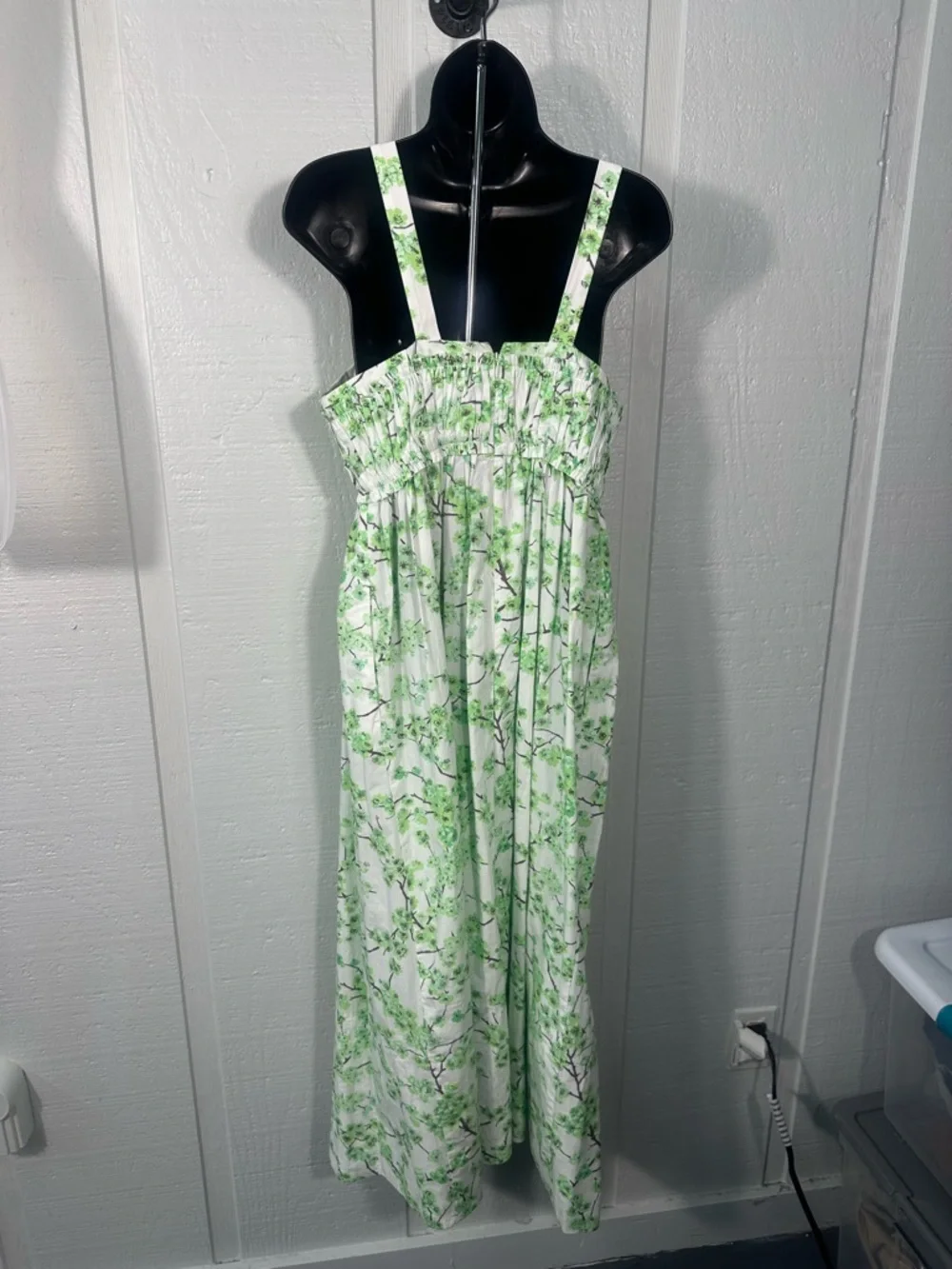 J Crew Green and White Floral Strapless Sundress Size 6 EUC - Picture 6 of 8